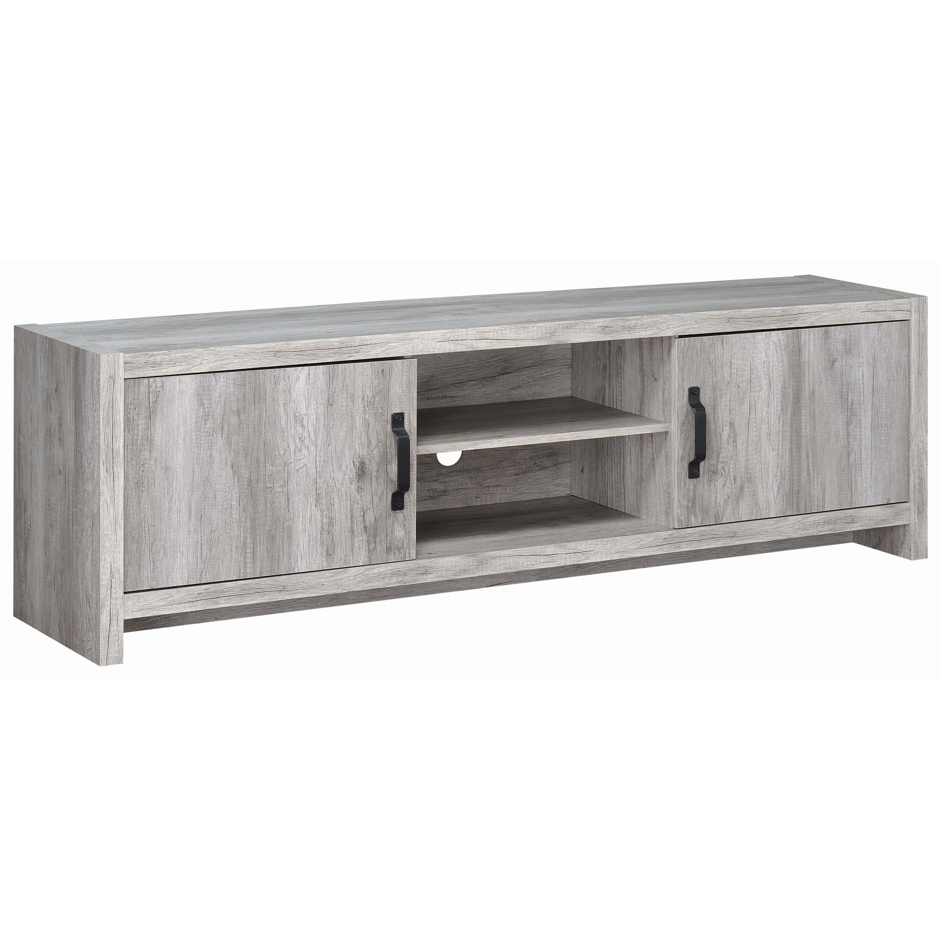 Coaster TV Stands Modern TV Console with Grey Finish Rife's Home